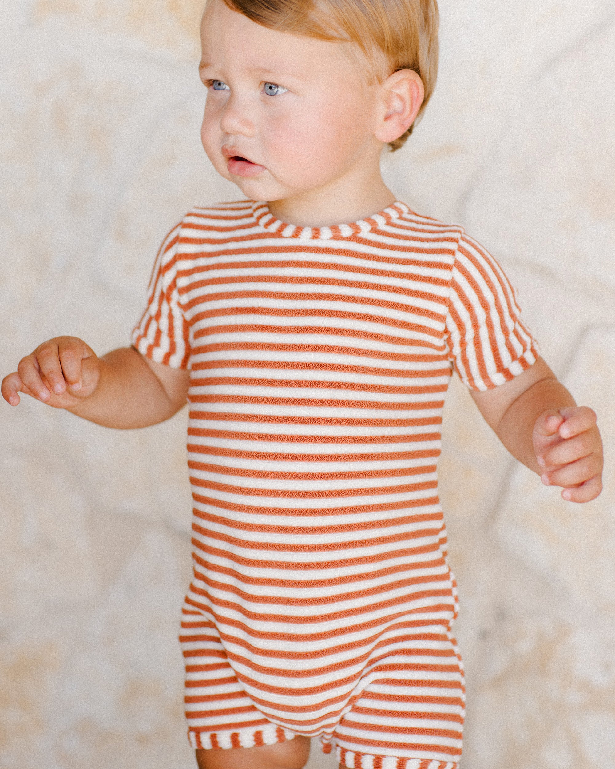 Rylee & Cru Shorty One Piece Poppy Stripe 12-18m / 18-24m