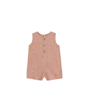 Rylee & Cru Maverick Romper Poppy Gingham 18-24m