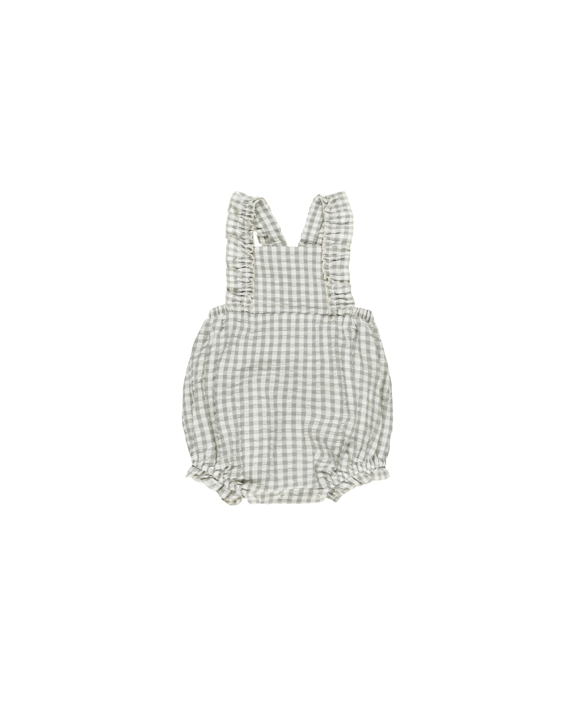 Rylee & Cru Chiara Romper Eucalyptus Gingham