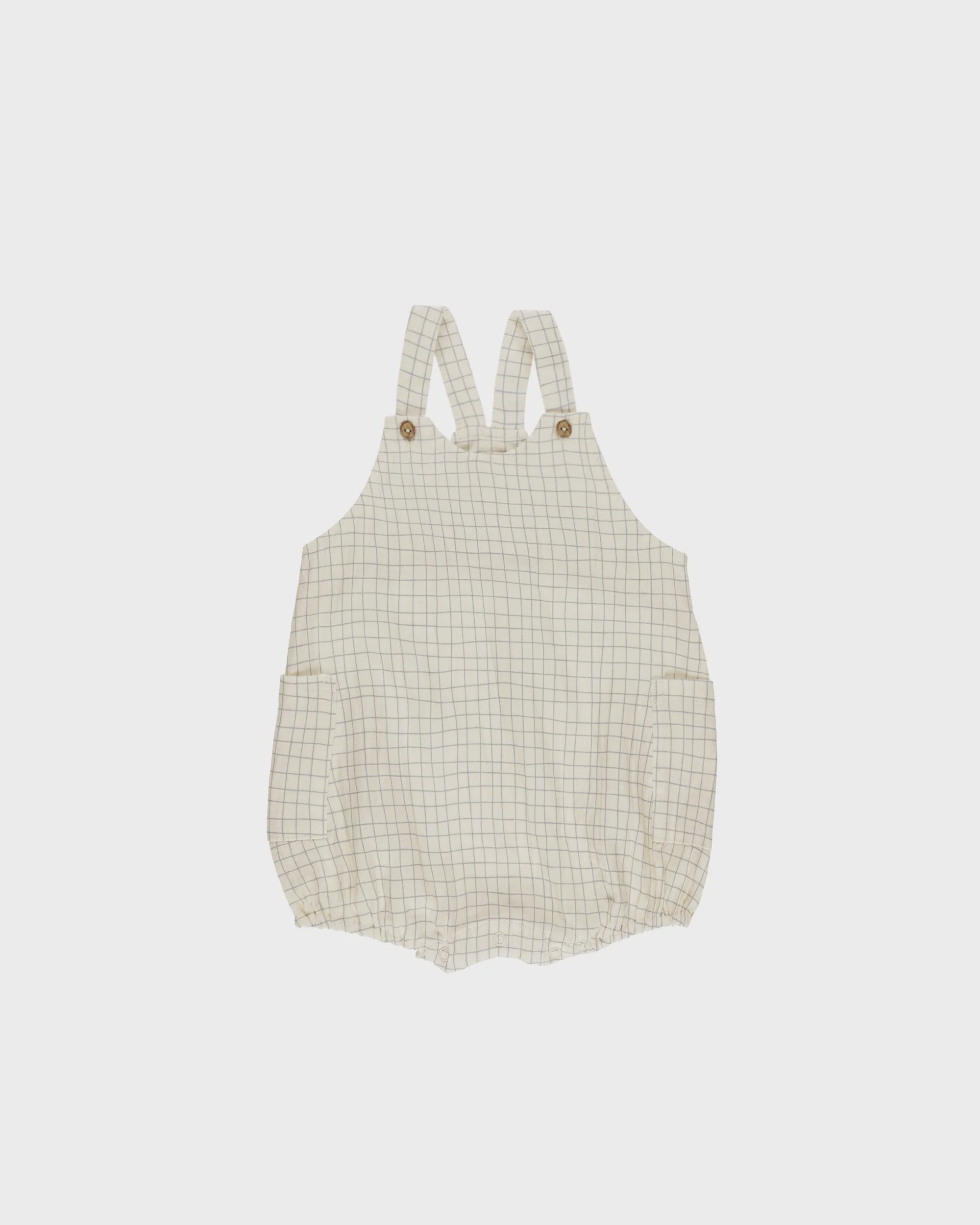 Rylee & Cru Lou Romper Grid - 6-12M - Baby Lars
