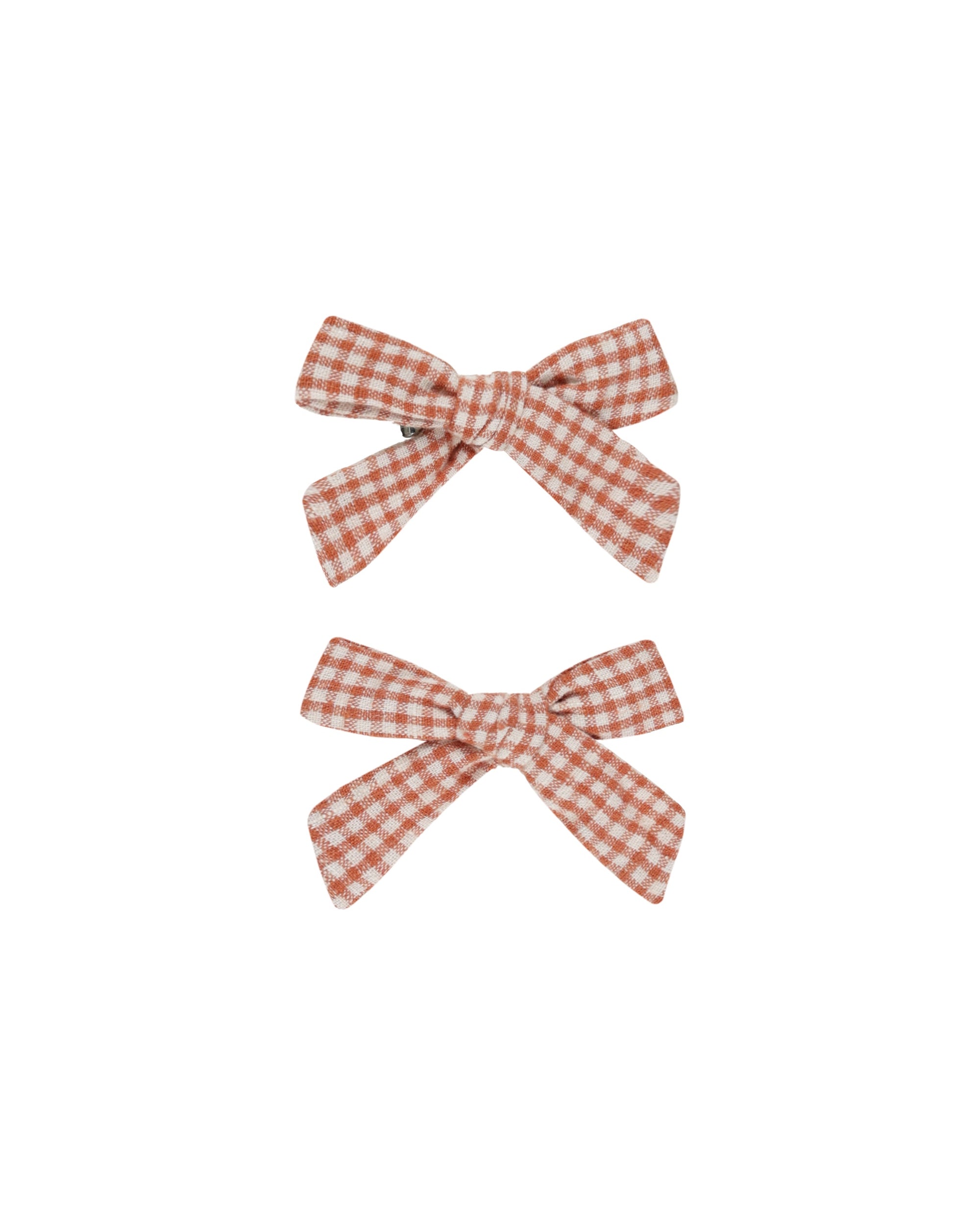 Rylee & Cru Bows, Set Of 2 Poppy Gingham