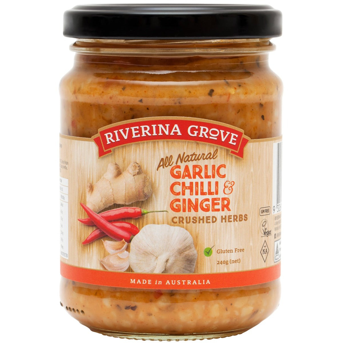 Riverina Grove Crushed Garlic Chilli & Ginger 240g