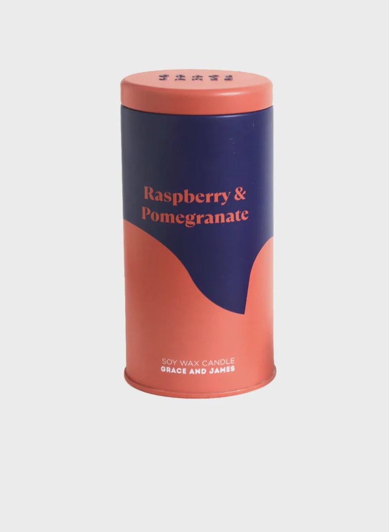 Grace & James Bloom Collection- Raspberry & Pomegranate 70hr Candle