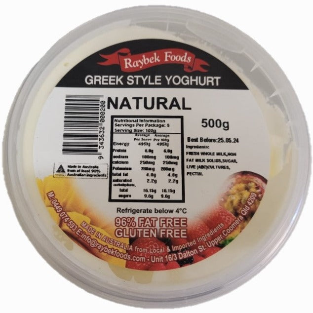 Raybek Natural Greek Yoghurt 500g