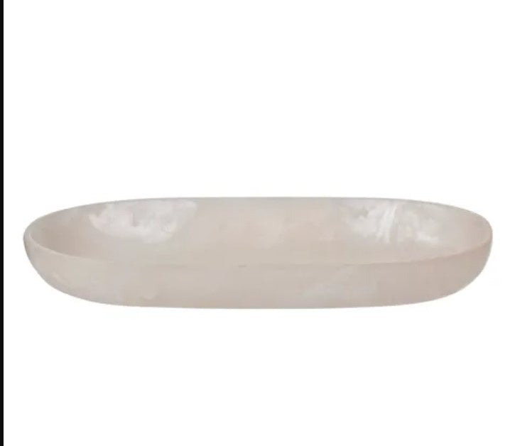 Kip Resin Oval Tray 25.5x14cm Nude