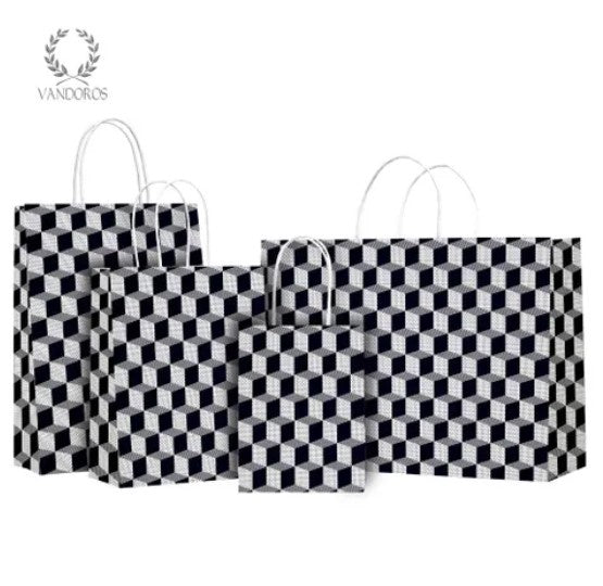 Gift Bag Cubic Black 160 x 200 x 80mm