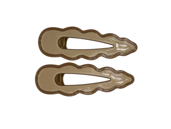 Cassia Clips Beige and Tan