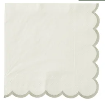 Halcyon 20pk 3 Ply 33cm Napkin Wht/Sil