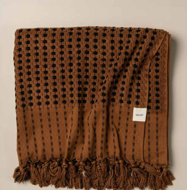 Chickpea Chocolate /Black Handtowel