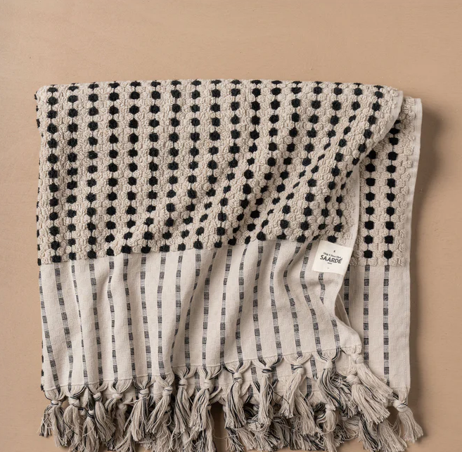 Chickpea Stone/Black Handtowel