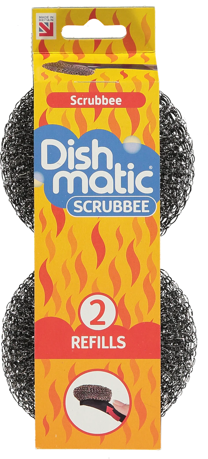 Dishmatic Scrubbee Refill Pot & Grill - 2 pk heads