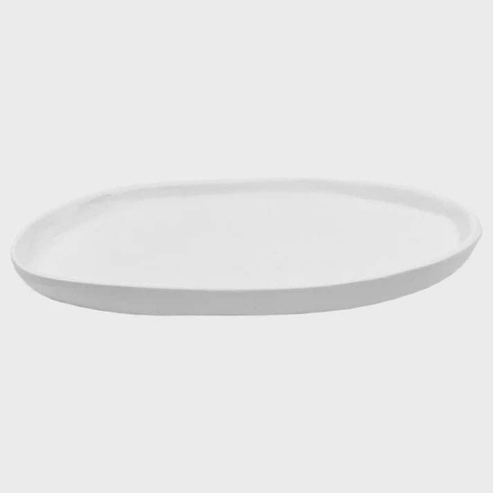 Batch Small Oval Platter Satin 38 x 20 x 3