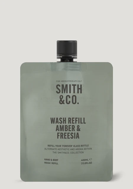 Smith & Co Wash Refill 400ml - Amber & Freesia