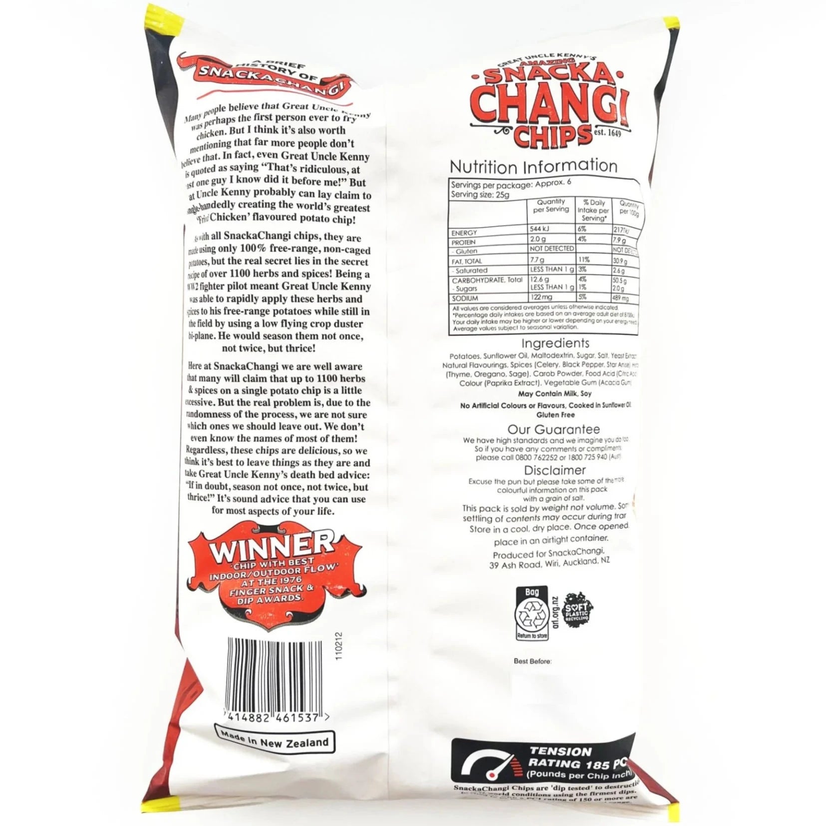 SnackaChangi Fried Chicken Chips 150g