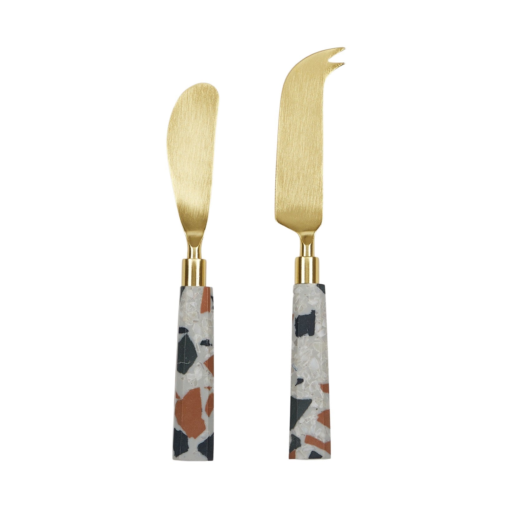 Plettet Set of 2 Terrazzo Cheese Knives 19cm