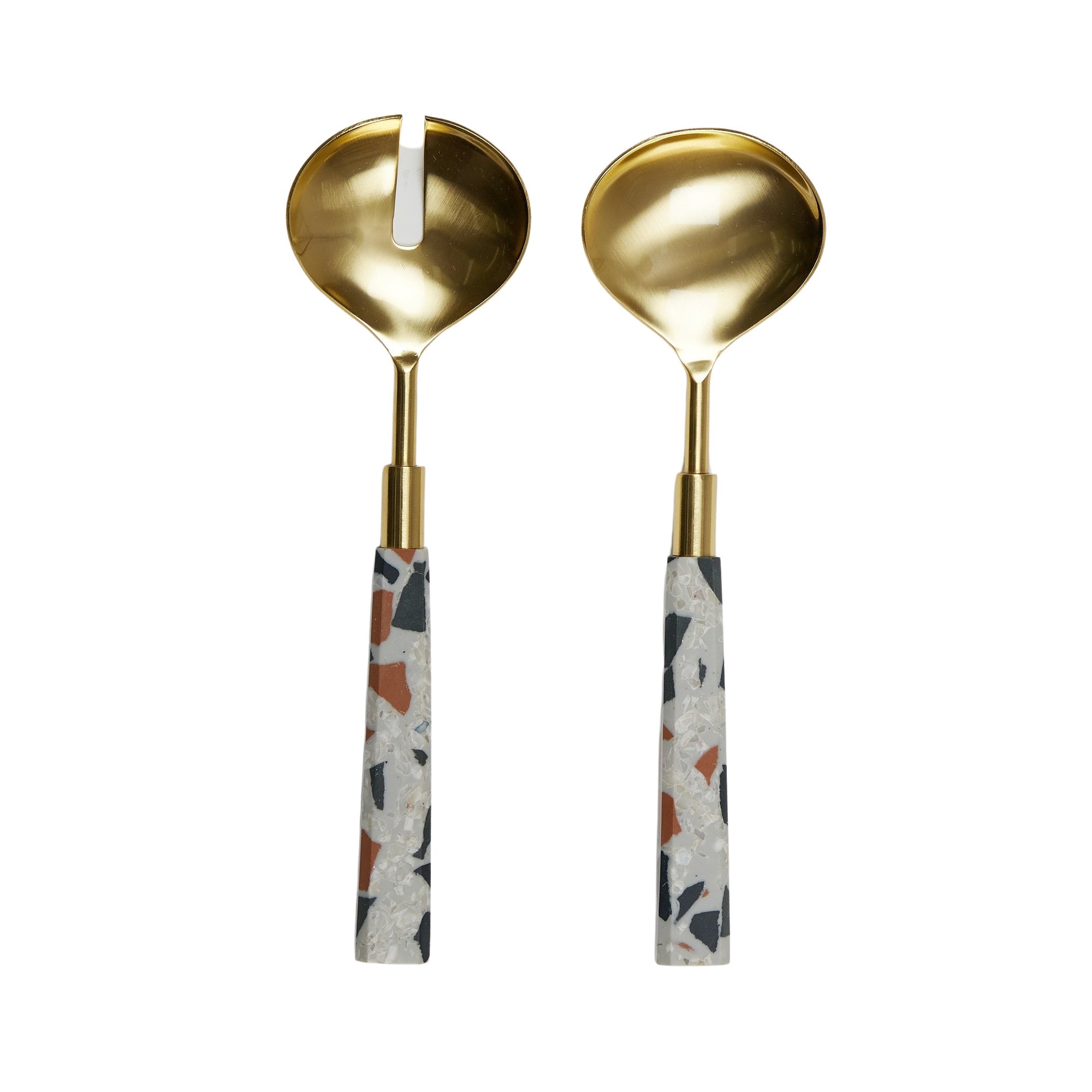 Plettet Set of 2 Terrazzo Salad Servers 26cm