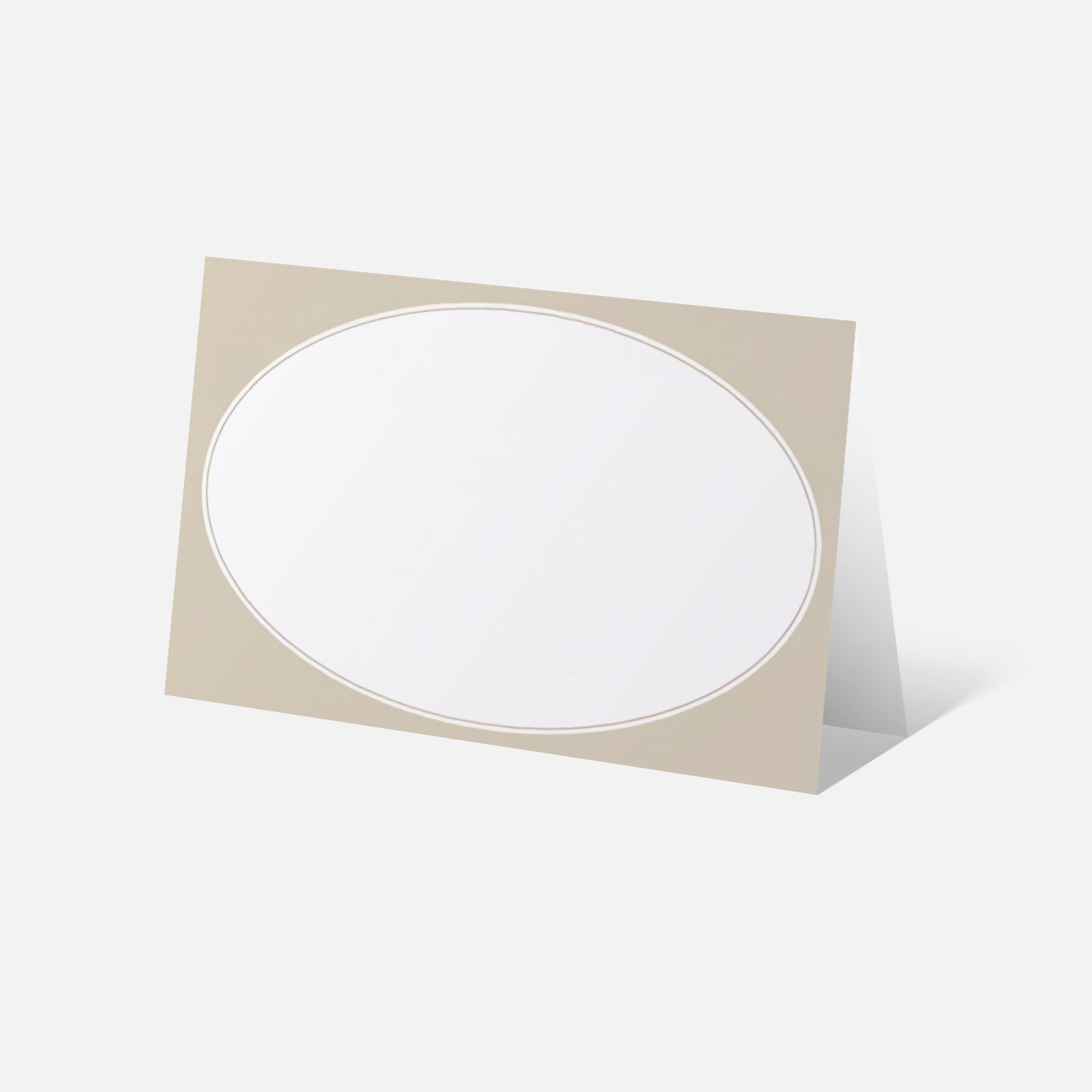 Byron and Yorke Placecards Taupe Oval 90pk