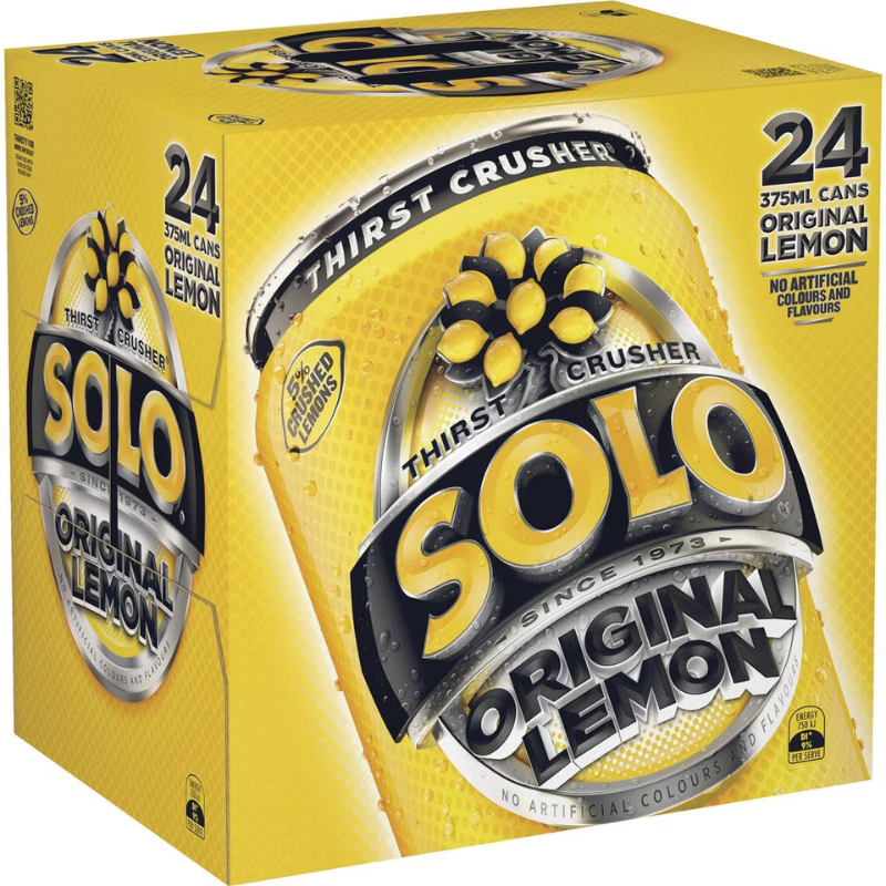 Solo Cans  Lemon 375ml  24Pk
