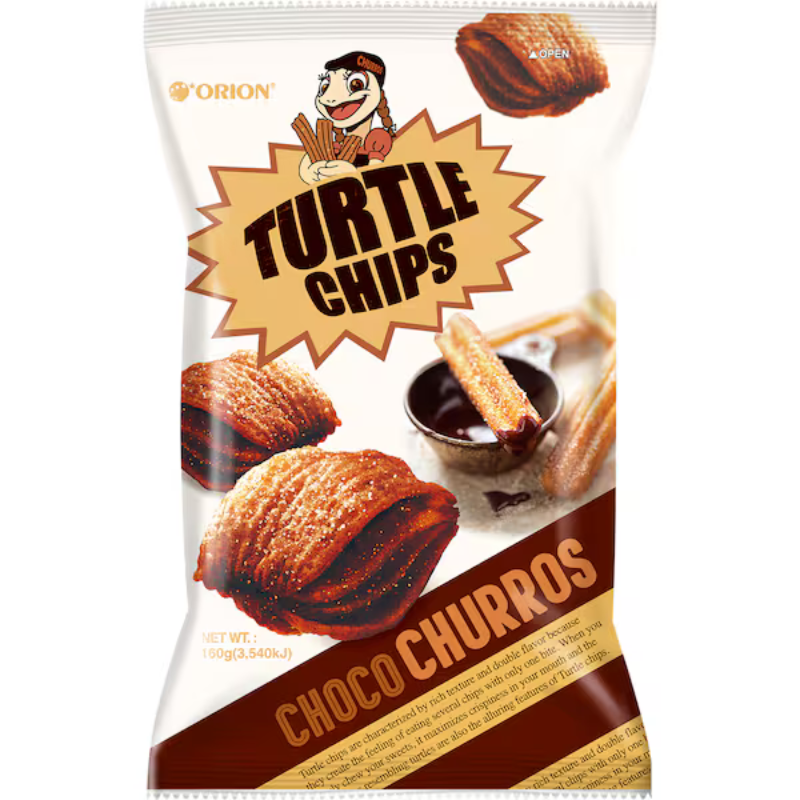 Orion Turtle Chips Choc Churro 160g