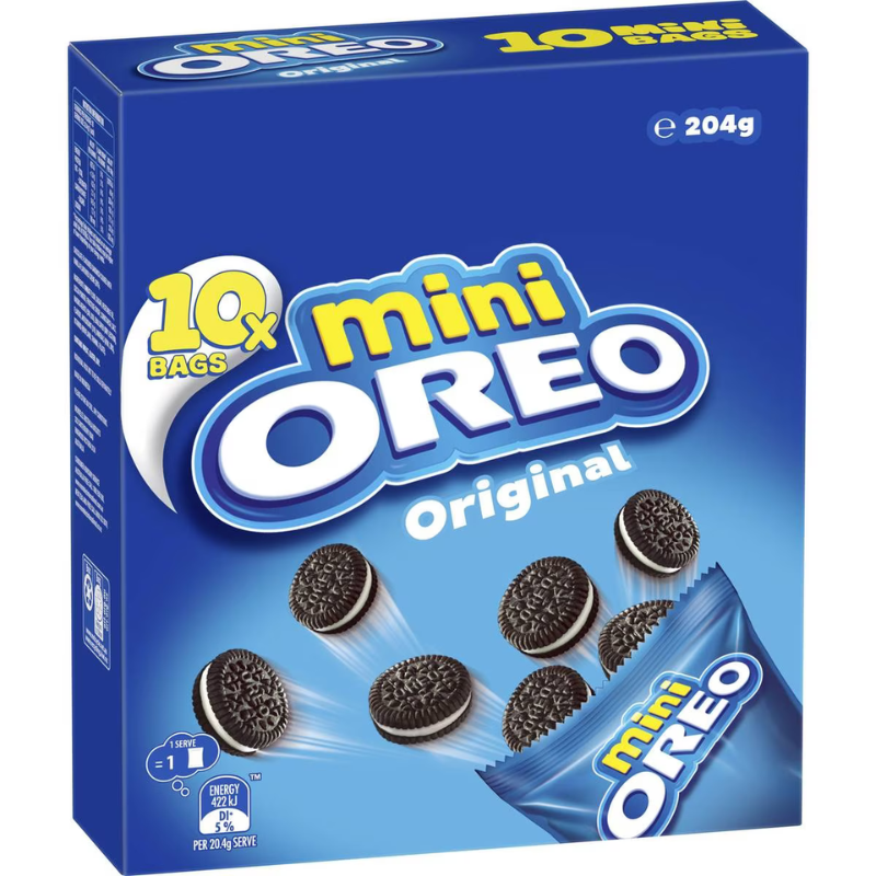 Oreo Original Mini Biscuit 10pk 204g