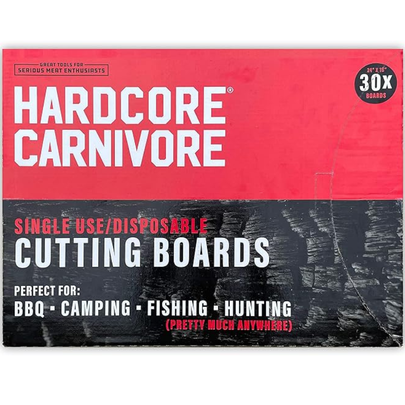Hardcore Carnivore Disposable Cutting Boards 30/pk