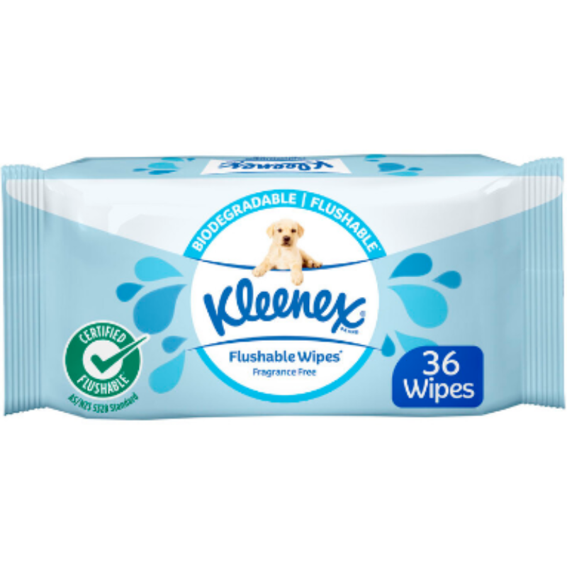 Kleenex Flushable Wipes Unscented 36pk