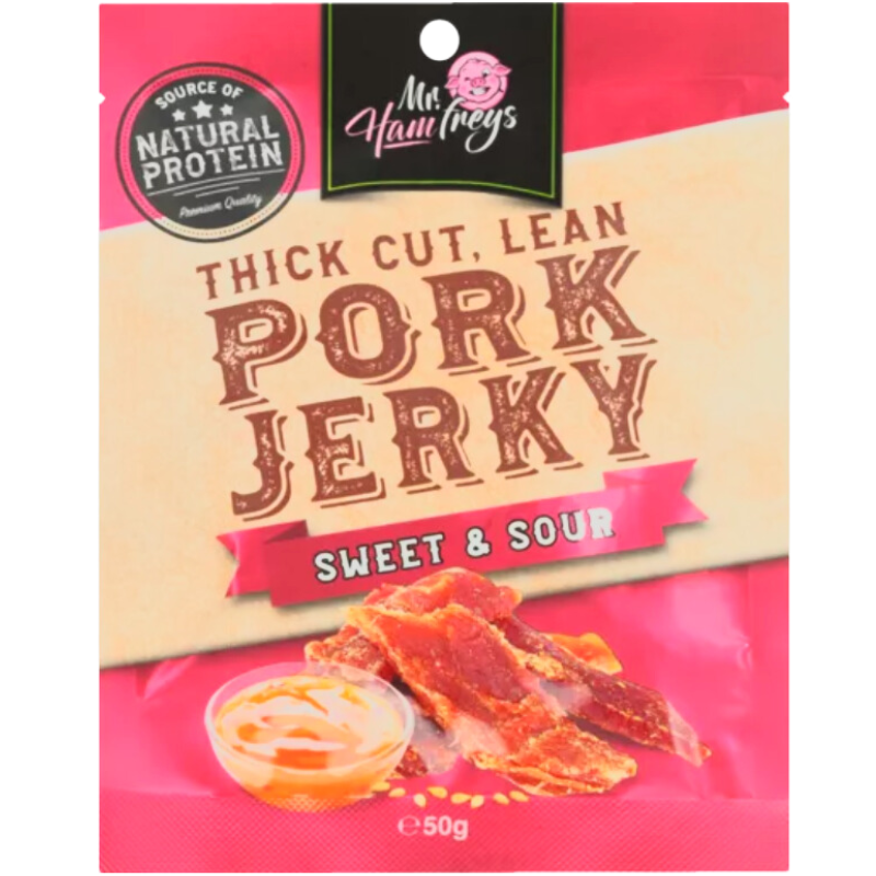 Mr Hamfrey's Bacon Jerky  Sweet & Sour 50g