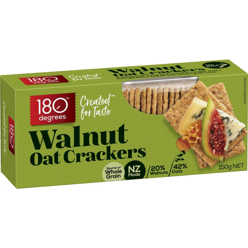 180 Degrees Crackers Walnut 150g
