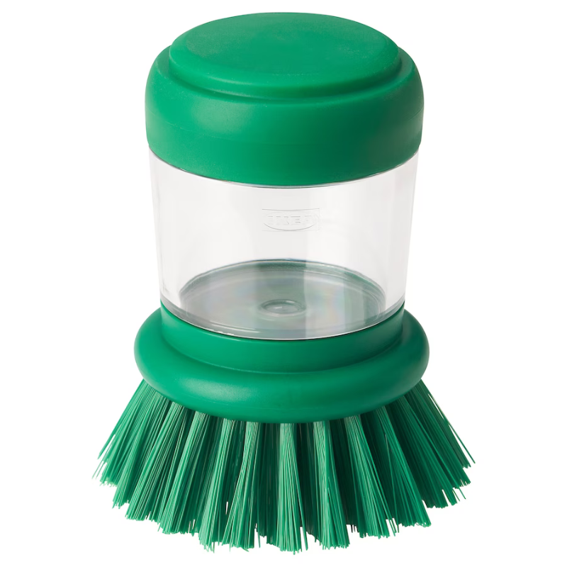 Dishwashing Brush with Dispenser- Green