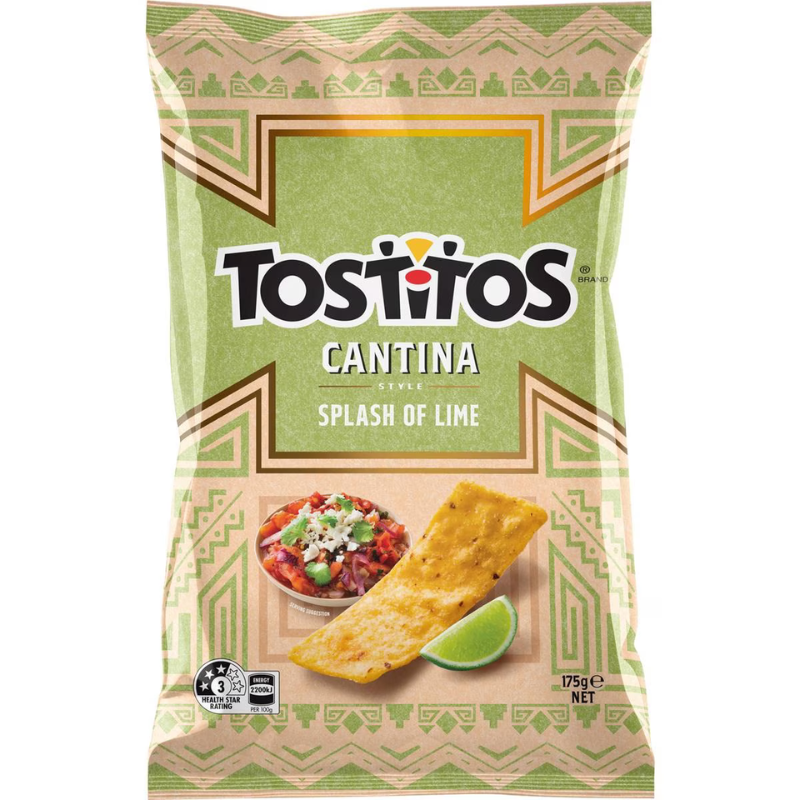 Tostitos Corns Chips Splash of Lime Cantina Style 175g