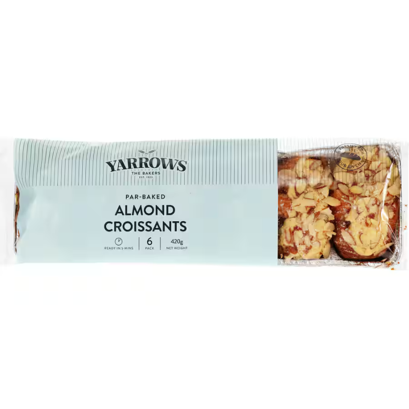 Yarrows Croissants Almond 6Pk