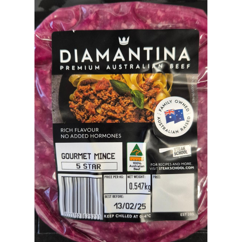 Diamantina 5 Star Extra Lean Beef Mince 500g