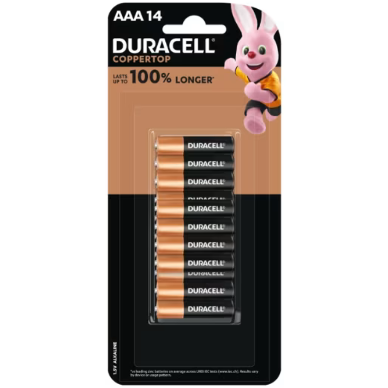 Duracell Coppertop Batteries AAA 14pk