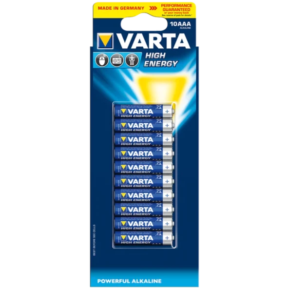 Varta Batteries High Energy AAA size -10pk