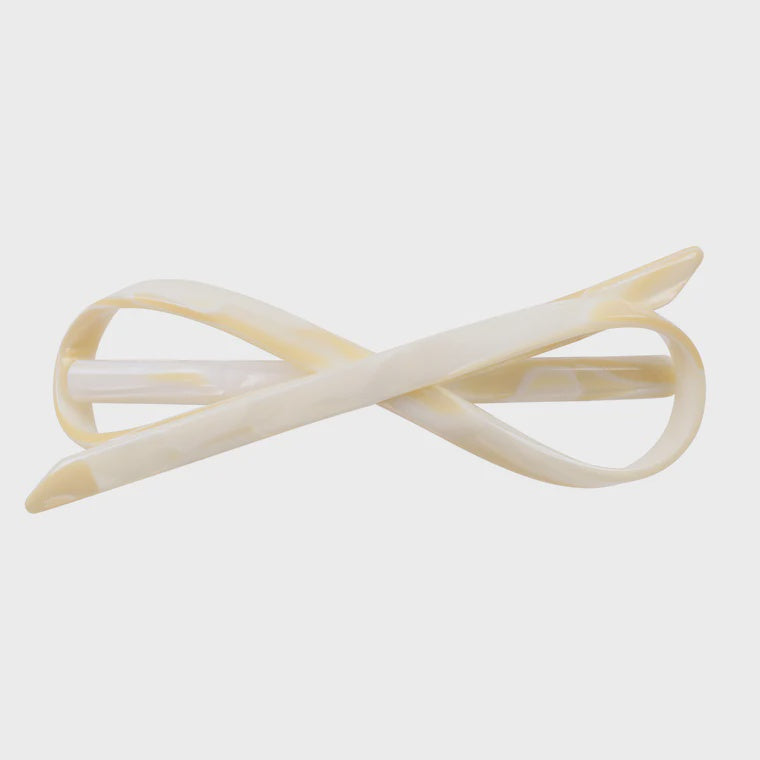 Jean White Alba Bow Hair Clip