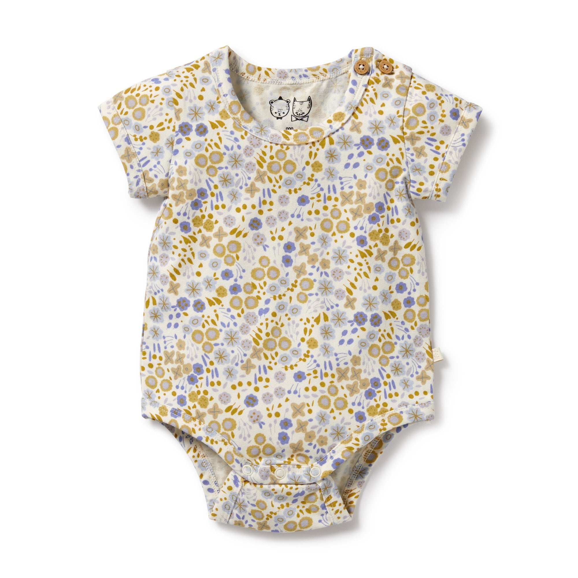 Wilson and Frenchy Organic Little Meadow Bodysuit 3-6mths