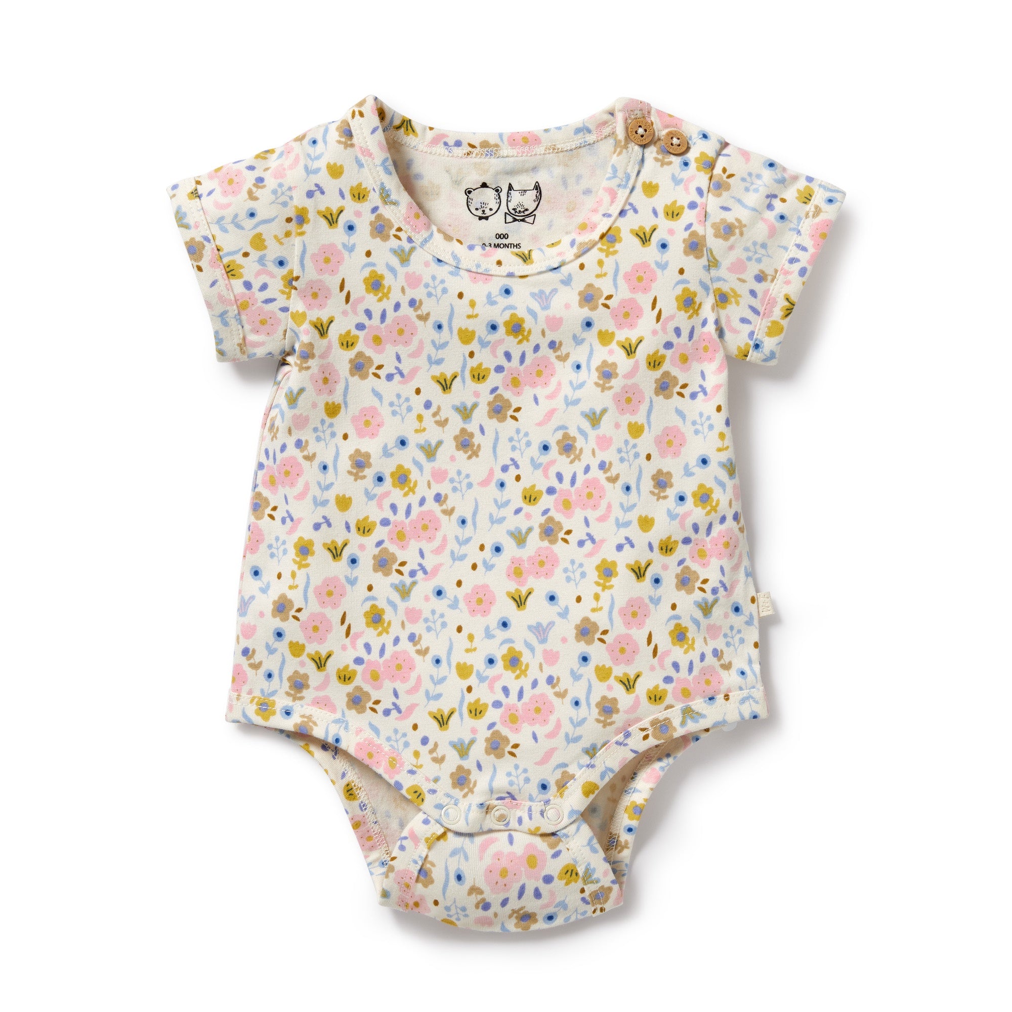 Wilson and Frenchy Organic Ava Floral Bodysuit 0-3mths