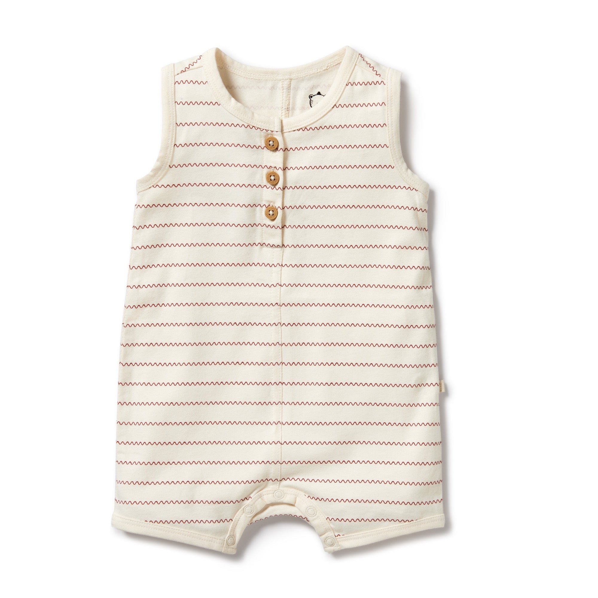 Wilson and Frenchy Organic Squiggle Henley Growsuit 12-18mths