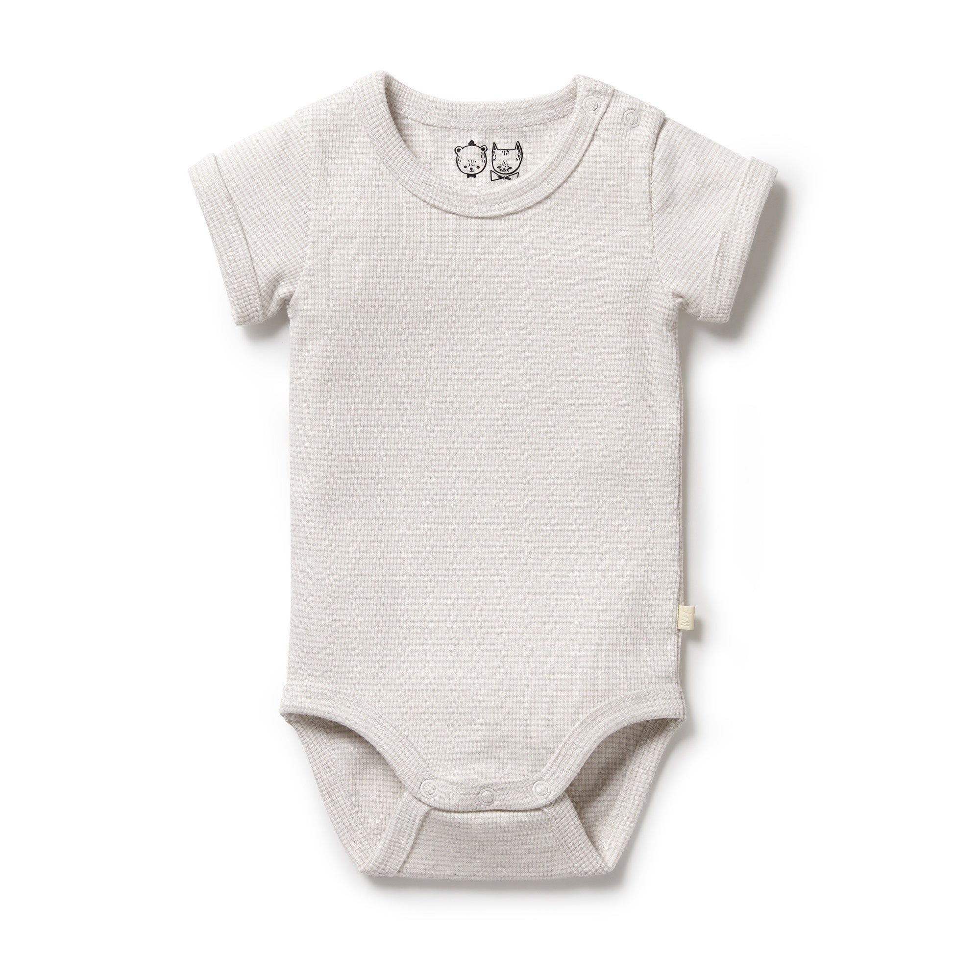 Wilson and Frenchy Organic Stripe Rib Bodysuit- Clay 3-6mths