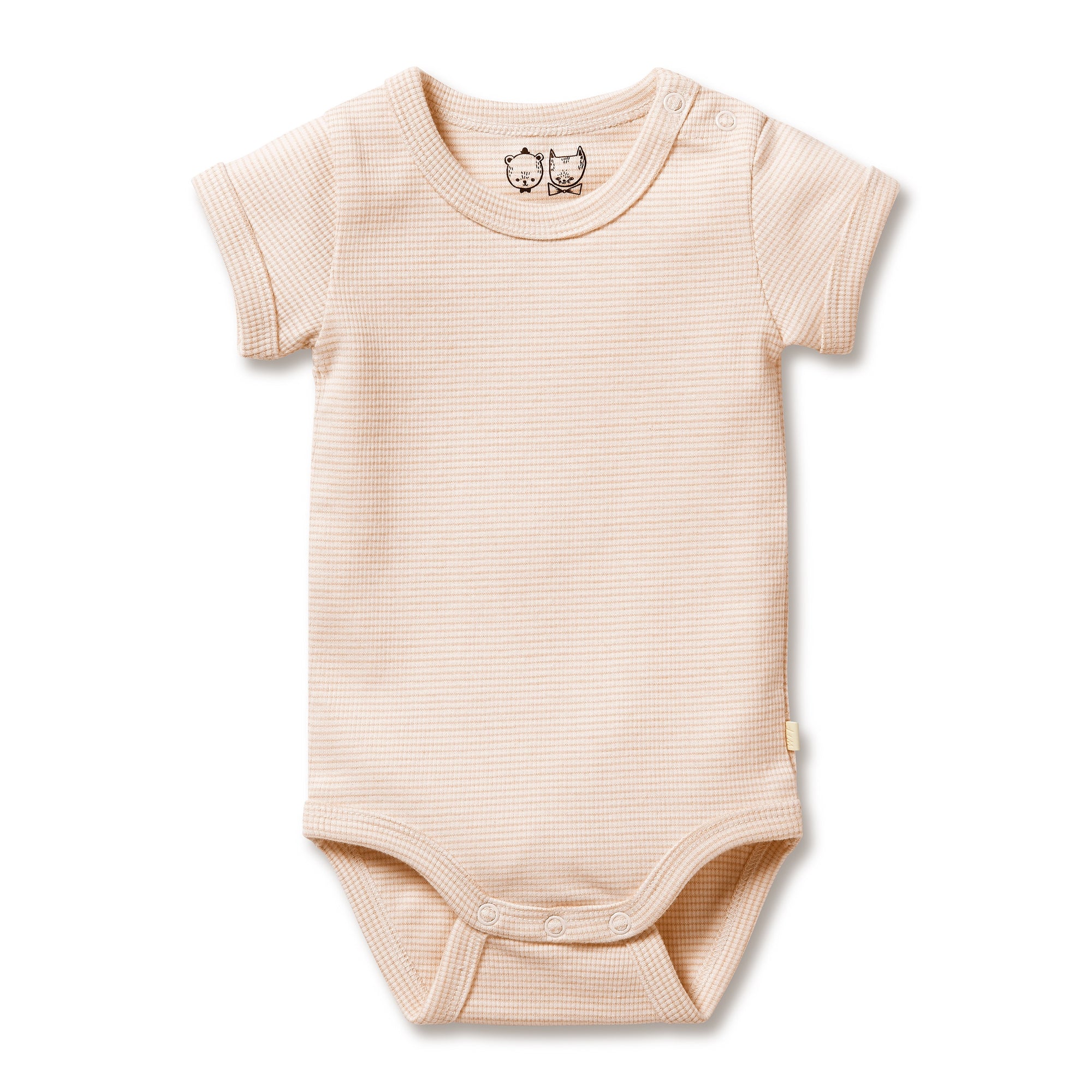 Wilson and Frenchy Organic Stripe Rib Bodysuit- Dusk 6-12mths