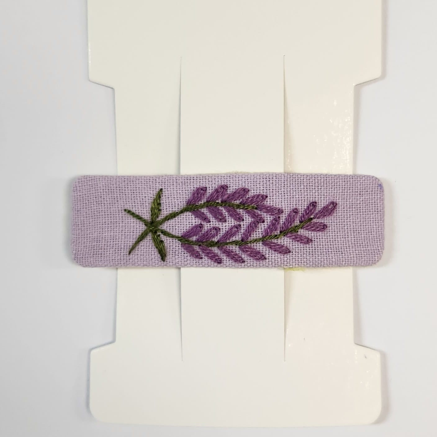 Hand Embroidered - Clip Lavender Single