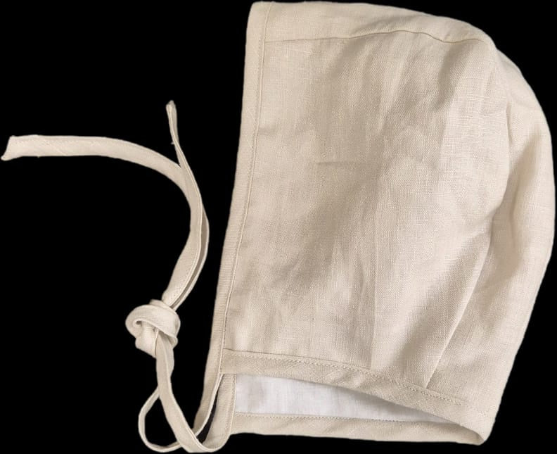 Plain Linen Bonnet - Bone 6-12m - Baby Halle
