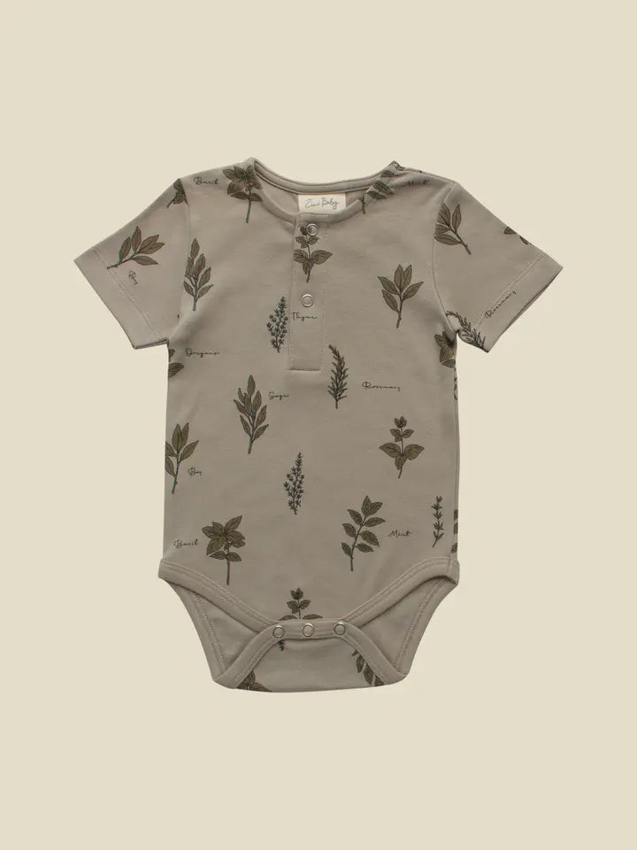 Herb Short Sleeve Bodysuit 0-3m