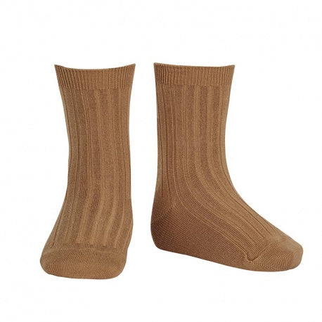 Condor 2016/4 Short Ribbed Socks - Tabacco Size 2