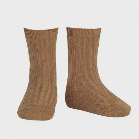 Condor 2016/4 Short Ribbed Socks - Tabacco Size 0  FM