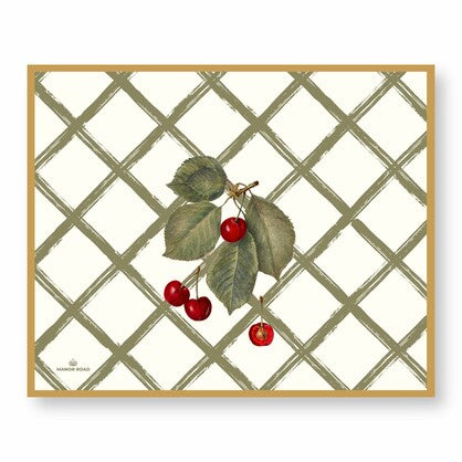 Manor Road Paper Placemats Cherry Canvas 30pk