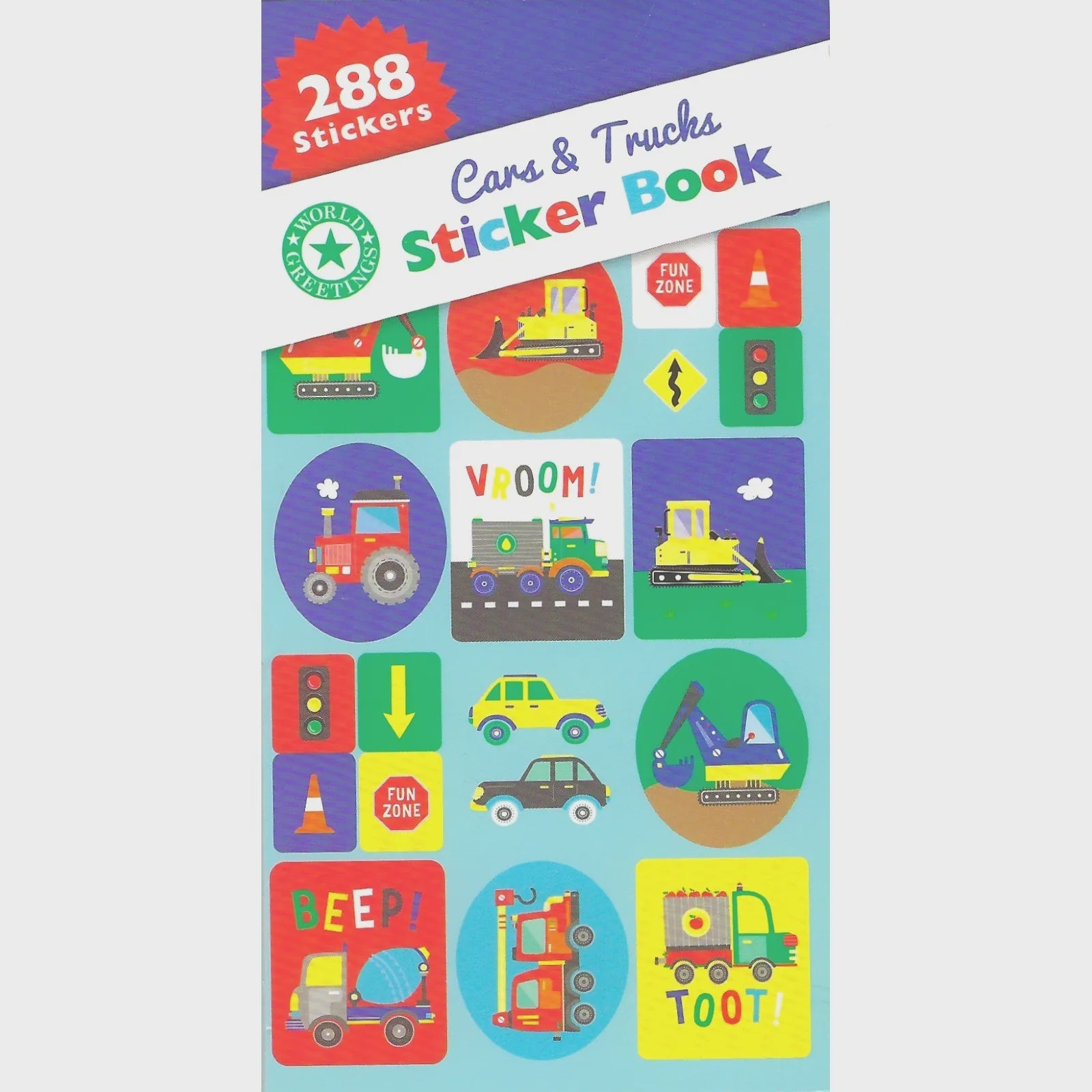 Cars & Trucks Sticker Book - 288 Stickers