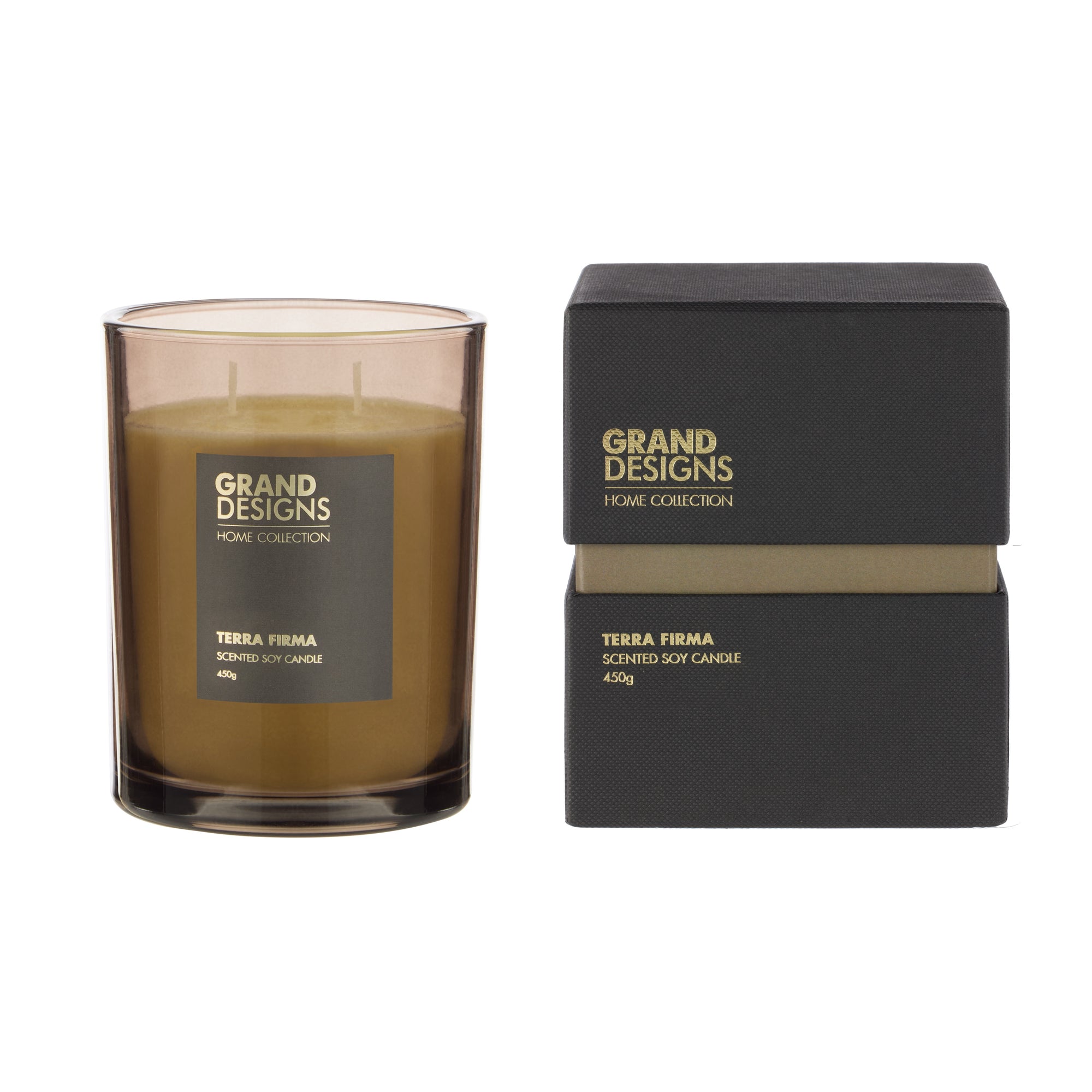 Grand Designs Terra Firma Scented Candle 450g Black