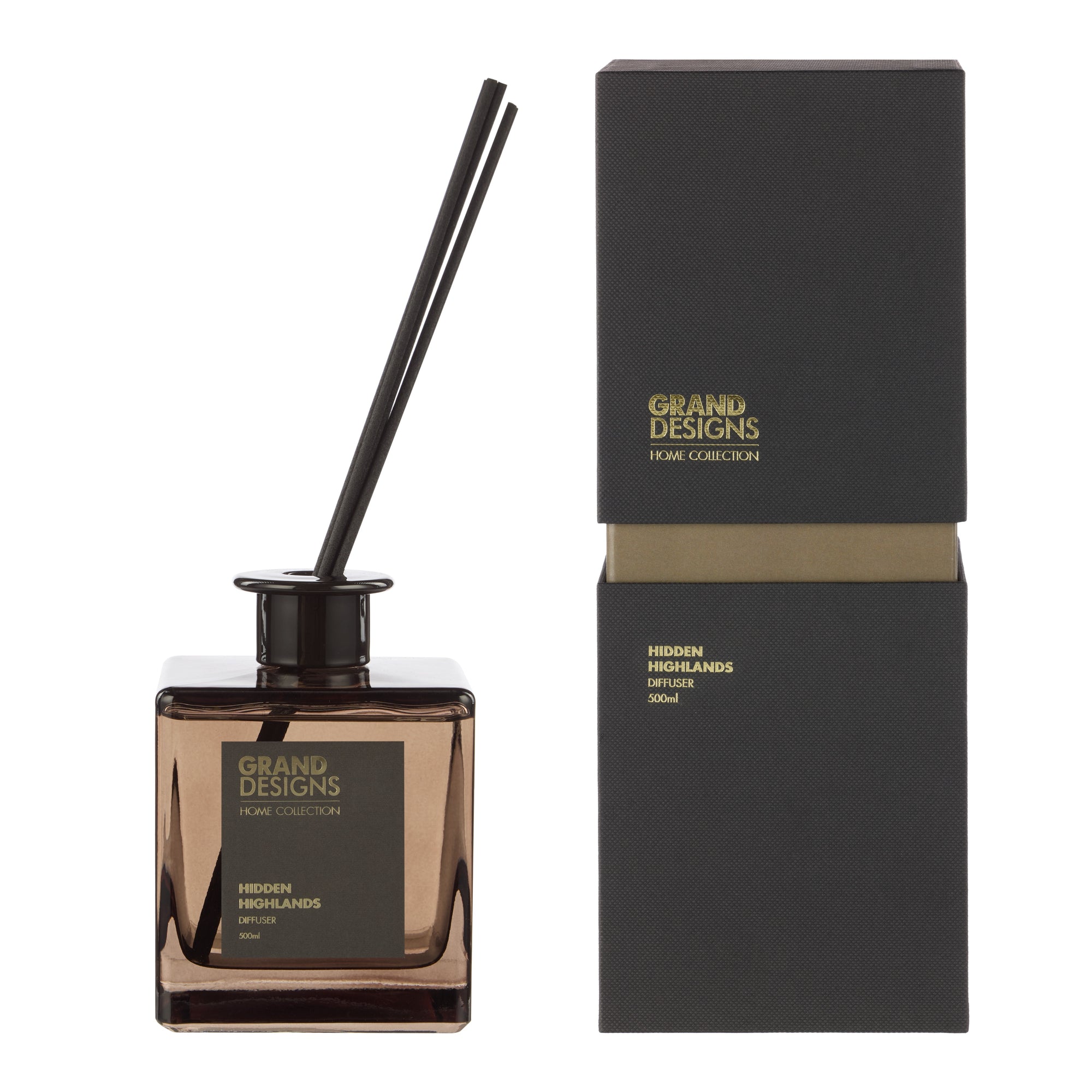Grand Designs Hidden Highlands Reed Diffuser 500ml Black