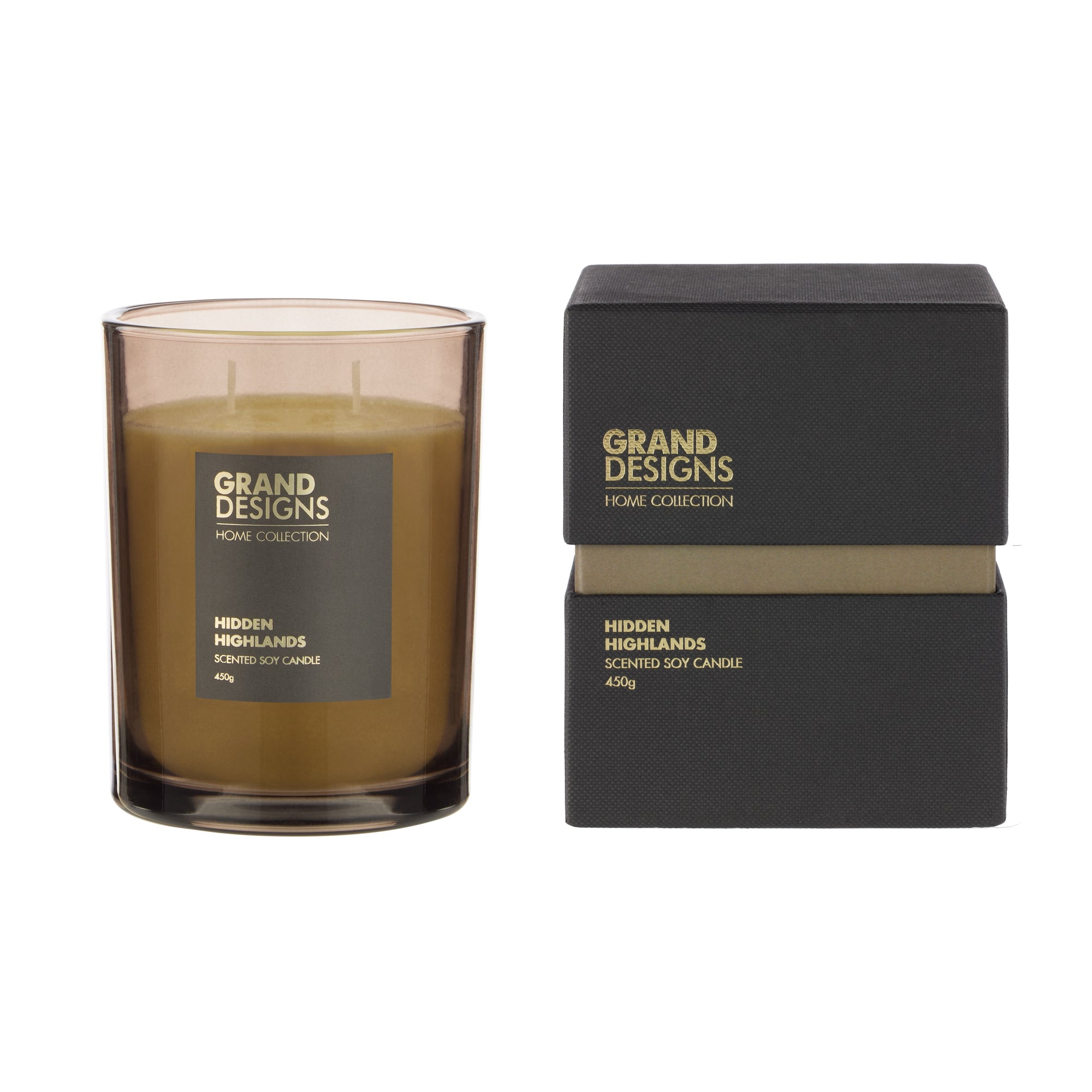 Grand Designs Hidden Highlands Scented Candle 450g Black
